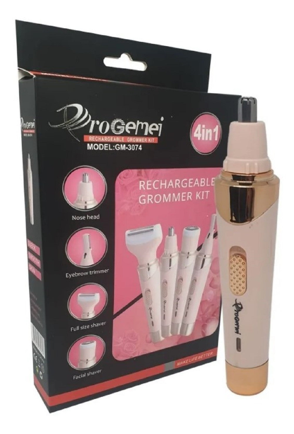 Depiladora Facial y Corporal 4 en 1 Recargable | Todo en Uno